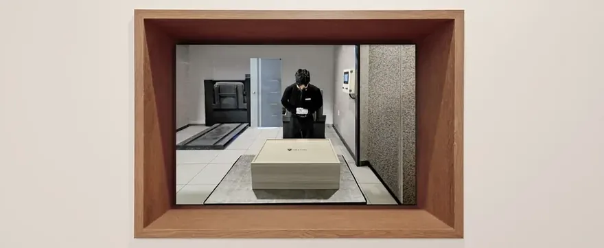개별 화장이 진행되는 화장 설비 공간